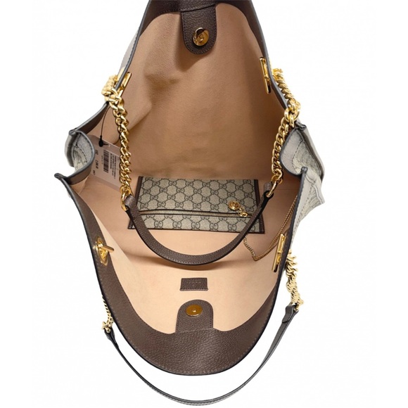 Gucci GG Supreme Web Rajah Tote and Purse Pouch - Picture 5 of 12